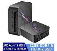Blackview MP100 Mini PC AMD Ryzen 7 5825U 4,3GHz 32GB+1TB(Max 2TB) Windows 11Pro