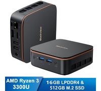 Blackview MP20 Mini PC AMD Ryzen 3 3300U 3.5GHz, 16 Go DDR4 512 Go SSD Mini Ordinateur de Bureau pour l'école,Bureau