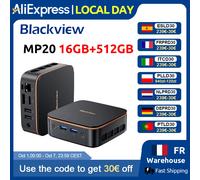 Blackview Mp20 Nouveau Mini PC Windows 11 Amd R3 3300U 16Gb (Supporte un maximum de 32 Go) DDR4 512 Go SSD 4K UHD Mp20 16Gb+512Gb