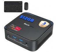 Blackview MP50 Radeon Vega 8 Mini PC avec Souris et Clavier, AMD Ryzen 5, Win-11 Pro, 16Go+512Go SSD, 4K@60Hz HDMI+DP, WiFi Double Bande Mini Ordinateur de Bureau, Idéal École/Maison/Bureau