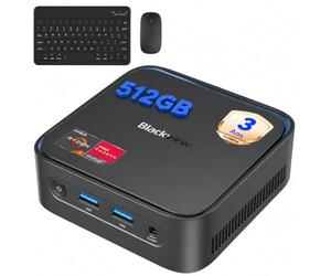 Blackview MP50 Radeon Vega 8 Mini PC avec Souris et Clavier, AMD Ryzen 5, Win-11 Pro, 16Go+512Go SSD, 4K@60Hz HDMI+DP, WiFi Double Bande Mini Ordinateur de Bureau, Idéal École/Maison/Bureau