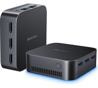Blackview MP80 Mini Desktop PC, mini ordinateur Intel 12 N97, 16GB LPDDR5+1TB M.2 SSD, Windows 11 Pro, Dual LAN, 3 HDMI, 4K UHD, Gigabit-Ethernet