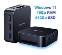 Blackview MP80 - Mini PC - 16Go DDR5 - 512Go SSD - Windows 11 Intel N5095 - 4K UHD - Double WiFi - Gigabit Ethernet -HD