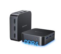 Blackview MP80 Mini PC W-11 Pro Intel 12e génération N97, 16 Go DDR5(avancée, 35% Plus Rapide Que la DDR4), 1 to SSD Mini Ordinateur de Bureau, Double LAN, 3X HDMI 4K, 3X USB 3.2 pour Bureau/école