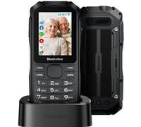 Blackview N1000 Téléphone Mobile pour Personne Agée,Écran 2,4"" ROM 4 Go 3300mAh | Double SIM 4G | GPS | Lampe|Smart KaiOS - Noir