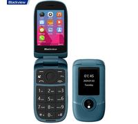 Blackview N2000 Téléphone Portable à Clapet Senior Débloqué avec Grand Écran 2,8 pouces,1500 mAh,Radio FM,Double SIM 4G - Bleu