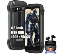 Smartphone Incassable Blackview N6000 4,3 Android 13 16Go+256Go 48MP+16MP NFC Noir avec Airbuds 60 Noir