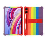 Blackview OSCAL ELITE 1 12.1" Coque pour Xiaomi Redmi Pad Pro/Poco Pad 12.1" Tablette avec béquille PC, Silicone souple, lavable, coins épais Antichoc, Arc-en-ciel
