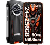 BLACKVIEW Oscal Pilot 2 Téléphone Portable Incassable 24Go + 256Go 8800mAh Écran 6.5"" 50MP Smartphone Robuste GPS/NFC/OTG - Orange