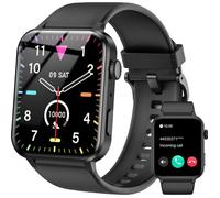 Blackview R30RPO Montre Connectée Femme Homme Ado Appel Bluetooth Assistant Vocal Fonction Féminine Sommeil SpO2 Smartwatch-Noir
