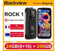 Blackview ROCK 1 [Chargeur non inclus pour UE] Smartphone Robustifié Android 16 Écran 6.56 pouces 90Hz 8 Go RAM 256 Go ROM 15000 mAh 33W NFC noir