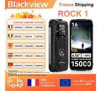 Blackview ROCK 1 [Sans chargeur EU] 24 Go (8+16) Go + 256 Go Android 16 15000 mAh 6,56'' HD+ IPS Caméra sous-marine IP68 IP69K NFC Black With Charger (33W)