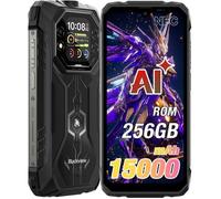 Blackview Rock 1 Smartphone Robuste 24Go + 256Go 15000mAh/33W 16MP Caméra 6,56'' IP68 AI Téléphone Portable Incassable NFC GPS Noir