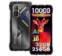 Blackview ROCK 3 Téléphone Portable Incassable Android 16, Caméra Thermique, 32Go+256Go/2To AI Téléphone Incassable, 6,78" FHD+, 108MP+50MP, 400lm lampe poche/10000mAh 15W sans fil/IP68/NFC/OTG/Orange