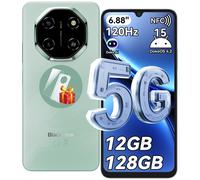 Blackview Shark 6 Handy 5G, 6,88", 12Go(4+8Go)+128Go/2TBTF, Octa Core, AI Fotoalbum, Android 15, ohne vertrag, 5000mAh, Dual SIM, NFC, 120Hz, 18W
