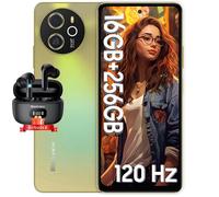 Blackview Shark 8 Smartphone Débloqué 6.78"" 2.4K 16Go+256Go 64MP 5000mAh NFC Android 13 Or avec Écouteurs Bluetooth Airbuds 8