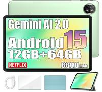 Blackview Tab 20 Wifi Tablette Tactile Google Gemini AI 2.0, 10.1" Android 15 2.4G+5G Wifi, 12 Go+64 Go-SD 2 To 6600mAh - Vert