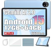 Blackview Tab 20 Wifi Tablette Tactile Google Gemini AI 2.0, 10.1" Android 15 2.4G+5G Wifi, 12 Go+64 Go-SD 2 To 6600mAh - Bleu
