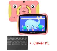 Tab 3 Kids Tablette Enfants Android 13 7 60HZ 4Go+32Go/SD 1To 3280mAh WiFi Educative Tablette Rose Avec Clavier K1