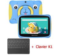 Blackview Tab 3 Kids Tablette Enfants Android 13 7"" 60HZ 4Go+32Go-SD 1To 3280mAh WiFi Éducative Tablette Bleu Avec Clavier K1