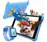 BLACKVIEW Tab 50 Kids Tablette Enfant 8 HD 6Go+64Go-SD 1To 5580mAh Android 13 Wifi Contrôle Parental Avec Montre Enfants Z10 Bleu Bleu G
