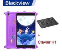 BLACKVIEW Tab 50 Kids Tablette Enfant 8"" HD 6Go+64Go-SD 1To 5580mAh Android 13 Wifi Contrôle Parental Violet Avec Clavier K1