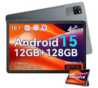 Blackview Tab 60 Pro 10" Tablet, Dual 4G SIM LTE, Android 15, 12GB RAM + 128GB ROM/2TB, Unisoc T606 Octa-core, incl. Stift/Hülle