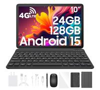Blackview Tab 60 Pro Android 15 Tablette 10 Pouces 4G LTE Clavier Kit 8Go RAM + 16Go Virtual Extensible jusqu'à 2To Dual SIM Octa-Core Batterie 7700mAh Widevine L1 5GHz WiFi GPS Face ID