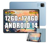 Blackview Tab 60 Pro Tablette Tactile 10.1"" HD+ IPS Android 14,12Go+128Go/SD 1 To,5100mAh(10W) Wifi 5, Mode PC Dual SIM - Bleu