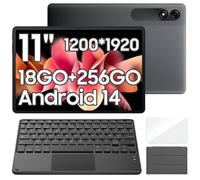Tab 9 WiFi Tablette Tactile 10.95 1200*1920 1080P Android14 18Go+256Go/SD 1To 8200mAh Mode PC WPS Gris Avec Clavier K1