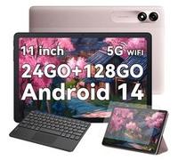 Blackview Tab 90 Tablette Tactile 10.92 1080P FHD Android 14 RAM 24Go ROM 128Go/SD 1To 8200mAh(10W) Dual SIM Rose Avec Clavier K1 Rose