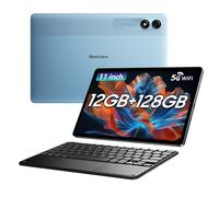 Blackview Tab 90 WIFI 12GB 128GB 8200mAh Tablette 10.92 pouces Écran HD+ T606 Octa Core, Batterie WIFI Tablettes PC Android 15 tablet+keyboard bleu