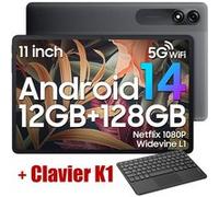 Blackview Tab 90 WiFi Tablette Tactile 10.9 HD+ IPS Android 14 2.4G+5G WiFi 6, 12 Go + 128 Go/SD 1 To 8200mAh Gris Avec Clavier K1 Gris G