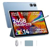 Blackview Tab16 Pro Tablette Tactile 11Pouces 2K FHD+, 16Go+256Go(TF 2To) Tablettes Android 14, 4G LTE+5G WiFi 2.0Ghz Octa Core, 7700mAh 18W Tablettes AVCE Widevine L1/Face ID/GPS