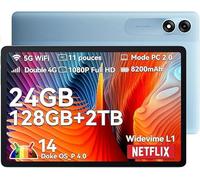 Blackview Tab90 Tablette 11 Pouces, 24Go+128Go(TF 2TB) Tablettes Android 14 Dual 4G SIM ＆ 5G WiFi, 1.6Ghz Octa Core 8200mAh Tablette Tactile AVCE Widevine L1/Face ID