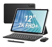 Blackview Tablette 12 Pouces avec Clavier, Tablette Tactile 2K FHD+, Android 15, 18Go RAM 256Go ROM/2TB TF, Tablettes Grand Ecran avec Carte SIM 4G, Gemini AI 3.0, 9000mAh/ 16MP/ Protection Oculaire