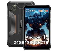 Blackview Tablette Incassable 8.68 Pouces Android 15 GeminiAI, 24 Go RAM + 128 Go ROM + 2 TB TF Active 5 Tablette Durcie Dual 4G SIM/IPS 90 Hz/AI Camera/NFC/Face ID/GPS Rugged Tablet