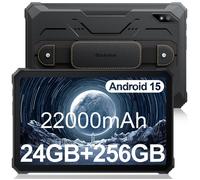 Blackview Tablette Incassable Active 8 Pro,24Go RAM 256Go,Android 15 Tablette Robuste 10Pouces,22000mAh(33W),48MP+16MP,Avec Stylet