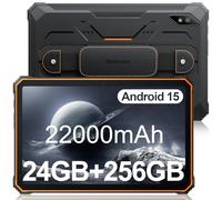 Blackview Tablette Incassable Active 8 Pro, 24Go RAM + 256Go ROM,Android 15 Tablette Robuste 10 Pouces, 22000mAh Tablette Tactile, 48 MP avec ArcSoft Caméra, Double SIM 4G/5G WiFi/NFC/GPS/OTG/IP69K