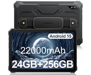 Blackview Tablette Incassable Active 8 Pro, 24Go RAM + 256Go ROM,Android 15 Tablette Robuste 10 Pouces, 22000mAh Tablette Tactile, 48 MP avec ArcSoft Caméra, Double SIM 4G/5G WiFi/NFC/GPS/OTG/IP69K