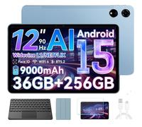 Blackview Tablette MEGA3 12,1"" 2,5K 90Hz Top 3 IA Modèles Android 15 36 Go + 256 Go/SD 2 To, 8800mAh(33W) Bleu Avec Clavier K1