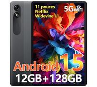 Blackview Tablette WiFi Tab90 11" : Android 15 GMS, 12 Go de RAM (4+8 Exp) 128 Go (2 to TF), durabilité 8200 mAh, 5G WiFi BT 5.0
