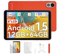 Blackview Tablette ZENO 1 8" FHD AI x Android 15, RAM 12 Go ROM 64 Go/SD 2 To, 6000mAh Widevine L1 1080P WPS, Dual SIM - Orange