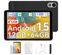 Blackview Tablette ZENO 1 8"" FHD AI x Android 15, RAM 12 Go ROM 64 Go/SD 2 To, 6000mAh Widevine L1 1080P WPS, Dual SIM - Noir