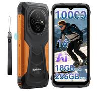 Blackview Téléphone Portable Incassable 10000mAh, Smartphone Android 16 Résistant IP68/IP69K, 18Go RAM + 256Go ROM, Écran 6,56" HD+ 90Hz, AI Camera, Double SIM, NFC, OTG, GPS, 3 Ans de Garantie