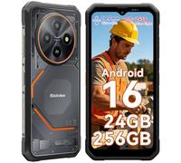 Blackview Téléphone Portable Incassable Android 16, 10.7mm/245g, 24GB+256GB/2TB Téléphone Incassable, Étanche IP69K, 6.56" HD+90Hz, 16MP + 13MP, 4G Dual SIM/NFC/Fingerprint/GPS/OTG/3 Ans Garantie
