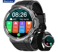 Blackview W50 Montre Connectée Bluetooth Femme Homme,Smartwatch Sport 100+ Modes Sportifs,Contrôle musique pour iOS Android - Noir