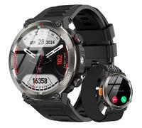 Blackview W50 Pro Montre Connectée Bluetooth 960mAh Anti-chute,1.45" Smartwatch avec Lampe de poche à LED - Noir