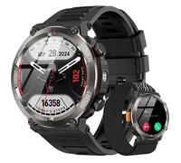 Blackview W50 Pro Montre Connectée Bluetooth 960mAh Anti-chute,1.45" Smartwatch avec Lampe de poche à LED - Noir
