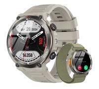 W50 Pro Montre Connectée Bluetooth 960mAh Anti-chute,1.45 Smartwatch avec Lampe de poche à LED - Kaki
